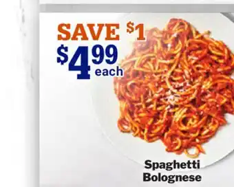 M & M Food Market Spaghetti bolognese offer