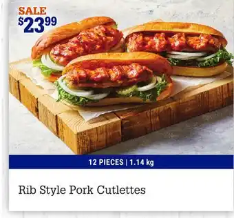 M & M Food Market Rib style pork cutlettes offer