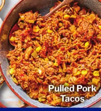M & M Food Market Pulled pork tacos offer