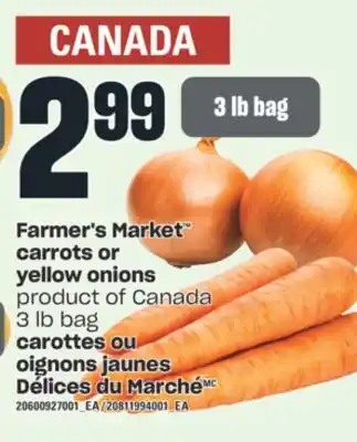 Valu-mart Carottes ou oignons jaunes délices du marché offer
