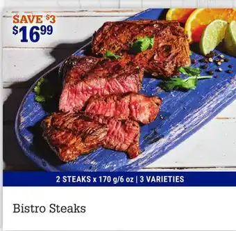 M & M Food Market Bistro steaks offer