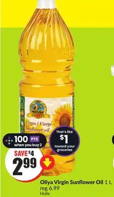 FreshCo Oliya virgin sunflower oil 1 l offer