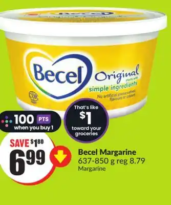 FreshCo Becel margarine 637-850g offer