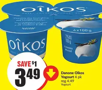 FreshCo Danone oikos yogurt 4 pk offer