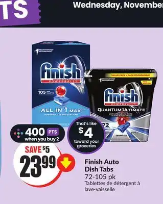 FreshCo Finish auto dish tabs 72-105 pk offer