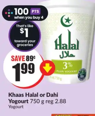 FreshCo Khaas halal or dahi yogourt 750 g offer