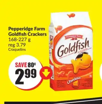 FreshCo Pepperidge farm goldfish crackers 168-227 g offer