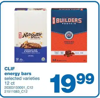 Wholesale Club Clif energy bars, 12 ct offer