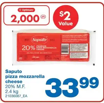 Wholesale Club Pizza mozzarella cheese, 2.4 kg offer
