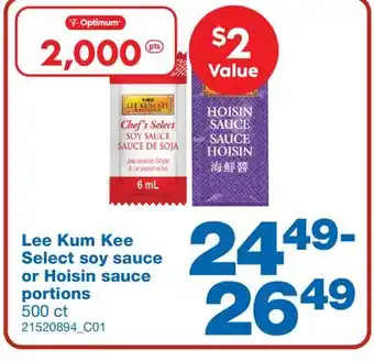 Wholesale Club Select soy sauce or hoisin sauce portions, 500 ct offer