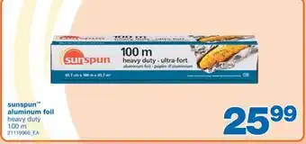 Wholesale Club Sunspun aluminum foil, 100 m offer