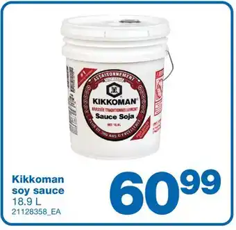 Wholesale Club Kikkoman soy sauce, 18.9 l offer