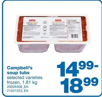 Wholesale Club Campbell's soup tubs, 1.81 kg offer