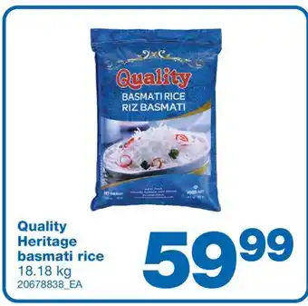 Wholesale Club Quality heritage basmati rice, 18.18 kg offer
