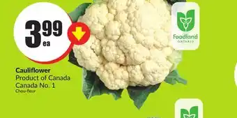Chalo FreshCo Cauliflower product of canada canada no. 1 offer