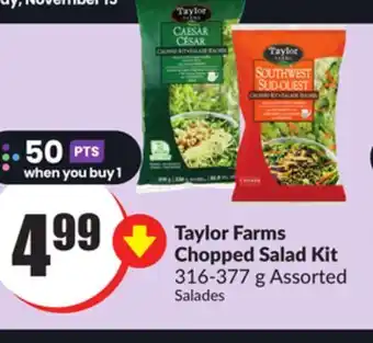 Chalo FreshCo Taylor farms chopped salad kit 316-377 g assorted offer