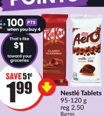 Chalo FreshCo Nestlé tablets 95-120 g offer