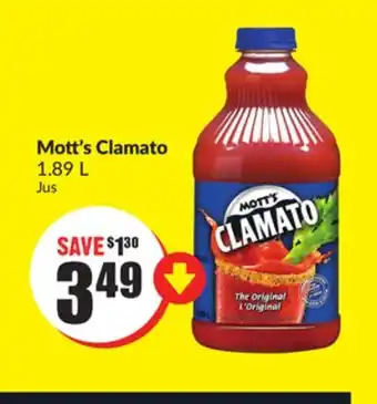 Chalo FreshCo Mott's clamato 1.89 l offer