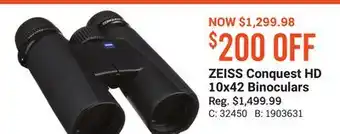 Bass Pro Zeiss conquest hd 10x42 binoculars offer