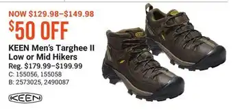 Bass Pro Keen men's targhee ii low or mid hikers offer