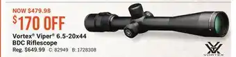 Bass Pro Vortex viper 6.5-20x44 bdc riflescope offer