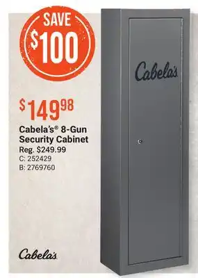 Bass Pro Cabela's 8-gun security cabinet offer