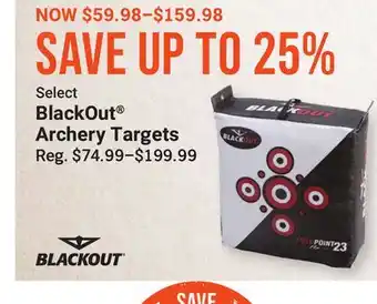 Bass Pro Select blackout archery targets offer