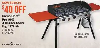 Bass Pro Camp chef pro 90x 3-burner stove offer