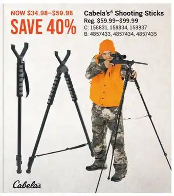 Bass Pro Cabela's shooting sticks offer