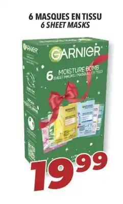 Familiprix Garnier 6 sheet masks offer