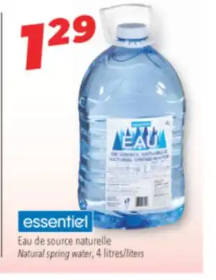 Familiprix Essentiel natural spring water offer