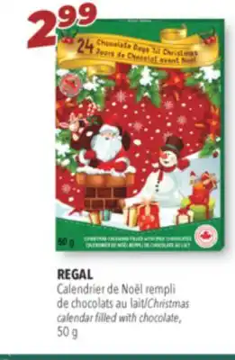 Familiprix Regal christmas calendar filled with chocolate offer