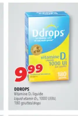 Familiprix Ddrops liquid vitamin d3, 1000 ui/iu 180 drops offer