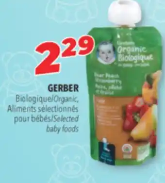 Familiprix Gerber organic selected baby foods offer