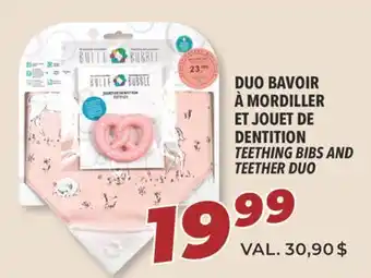 Familiprix Teething bibs and teether duo offer