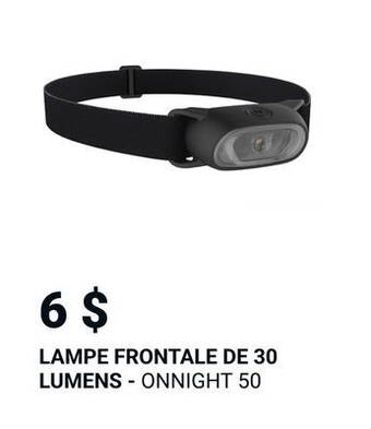 Decathlon Lampe frontale de 30 lumens – onnight 50 offer