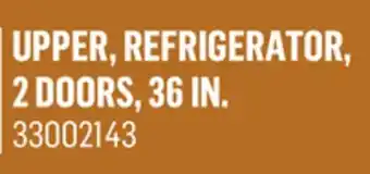 Canac Upper, refrigerator, 2 doors, 36 in offer