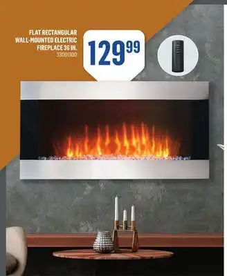 Canac Flat rectangular wall-mounted electric fireplace 36 in offer