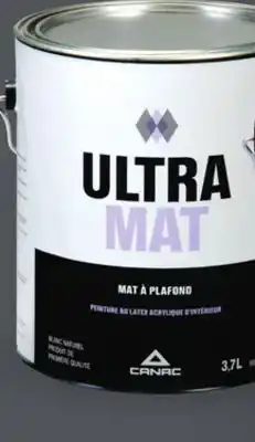 Canac Ultramat ceiling latex paint natural white 3.7 l offer