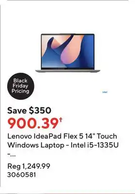 Staples Lenovo ideapad flex 5 14 touch windows laptop - intel i5-1335u - 16 gb ram - 512 gb ssd - windows 11 home offer