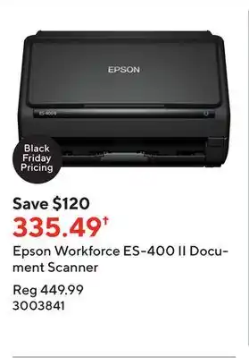 Staples Epson workforce es-400 ii document scanner offer