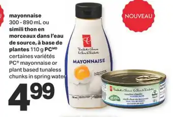 L'Intermarché Mayonnaise 300 - 890 ml ou simili thon en morceaux dans l'eau de source, à base de plantes 110 g offer