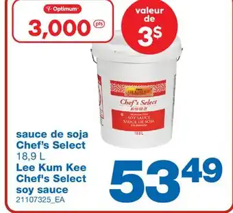Wholesale Club Sauce de soja chef's select, 18,9 l offer