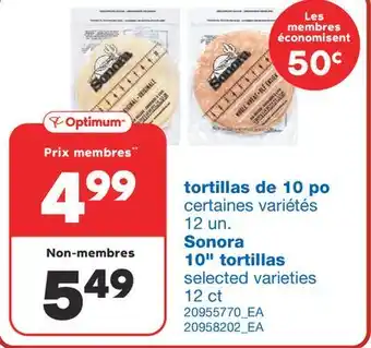 Wholesale Club Tortillas de 10 po, 12 un offer