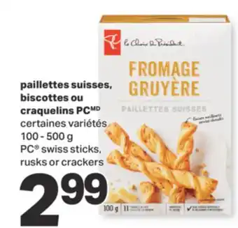L'Intermarché Paillettes suisses, biscottes ou craquelins pcmd 100 - 500 g offer