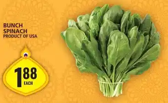 Food Basics BUNCH SPINACH offer