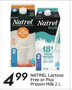 Sobeys NATREL Lactose Free or Plus Protein Milk 2L offer