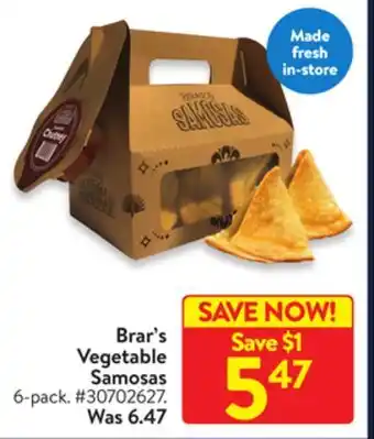 Walmart Bar's vegetable samosas offer
