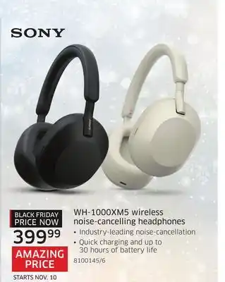 The Source Sony wh-1000xm5 wireless noise-cancelling headphones offer