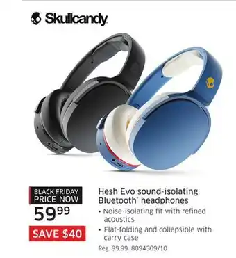 The Source Skullcandy hesh evo sound-isolating bluetooth headphones offer